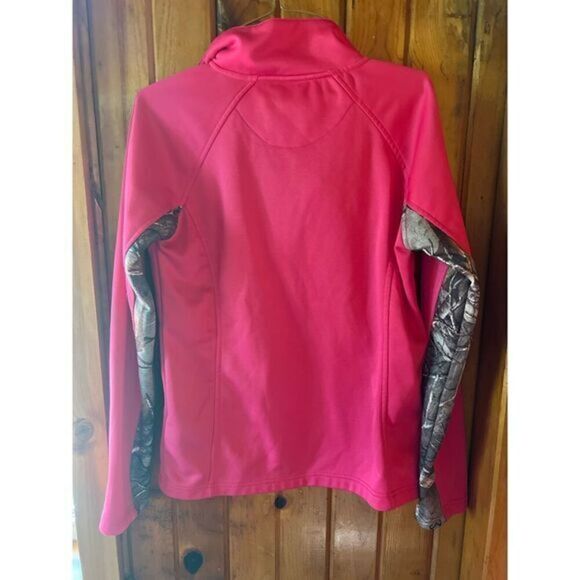 Browning Pink Quarter-Zip Performance Pullover Camo Accents Hunting Activewear‎ - Picture 2 of 3